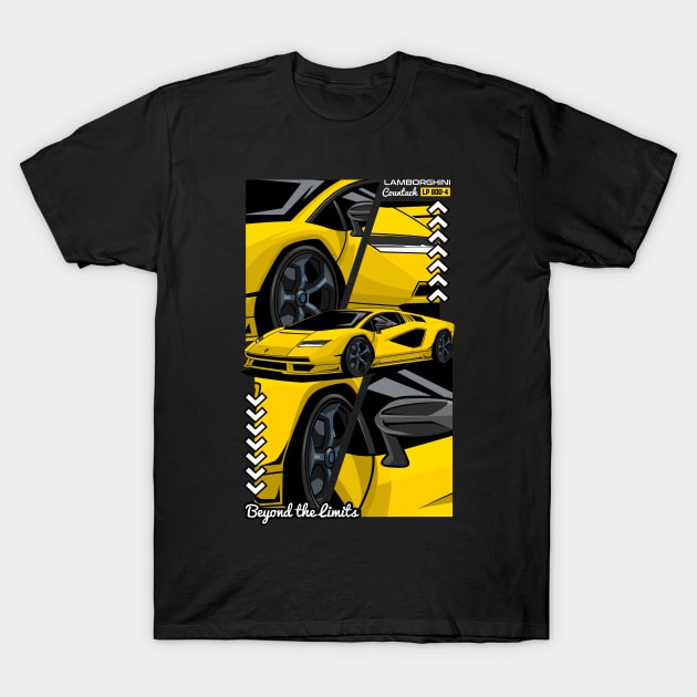 Countach Exotic Car T-Shirt by milatees